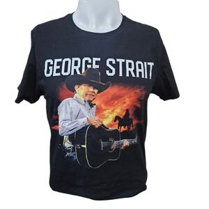 George Strait Concert Tour T-Shirt Medium Black Country Music Las Vegas Austin
